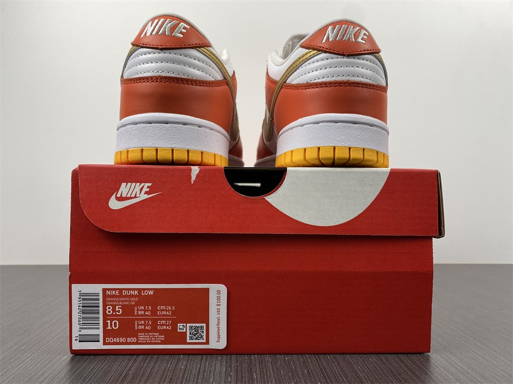 nike dunk low golden orange - dq4690-800