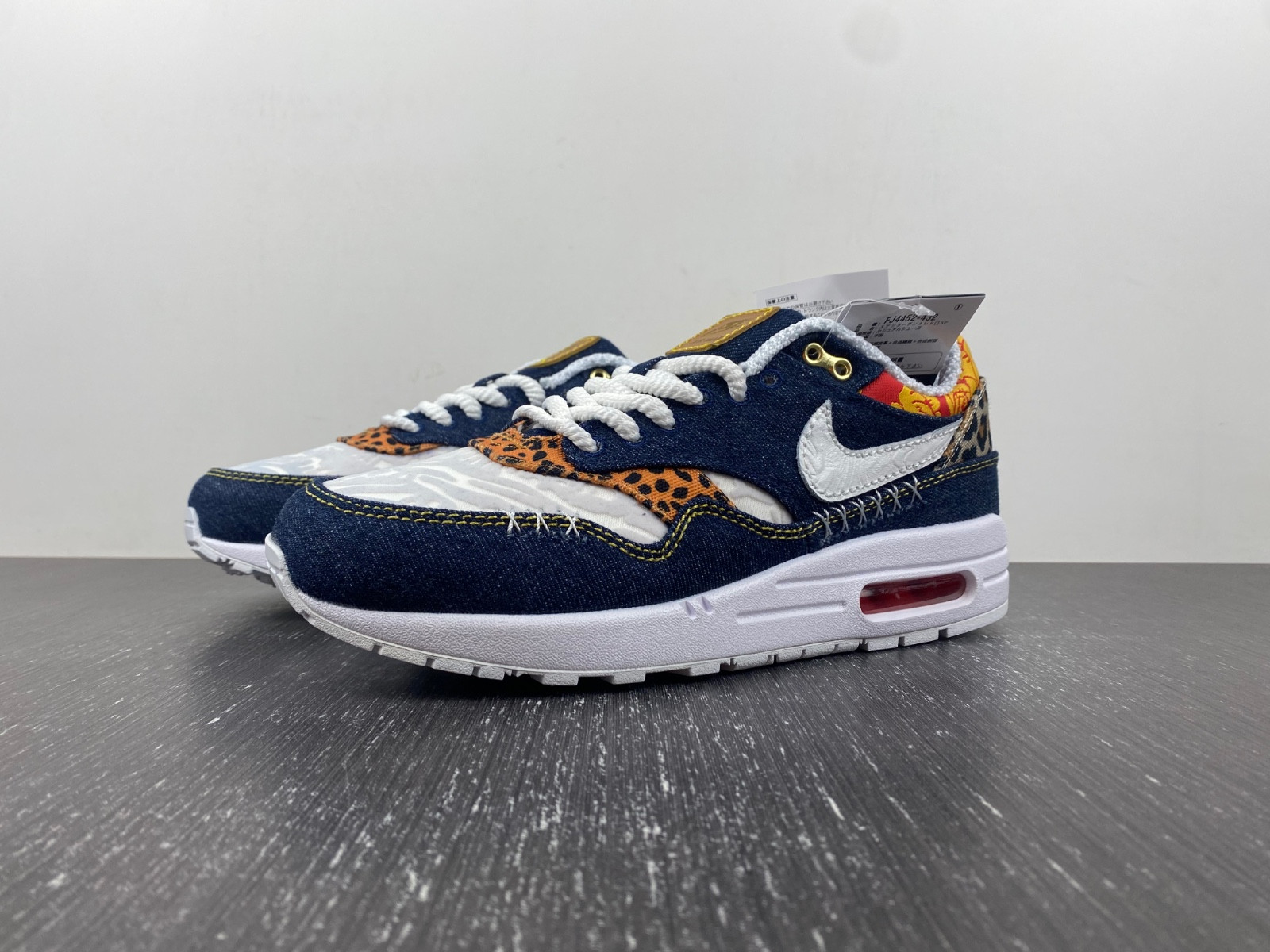 nike air max 1 premium denim leopard men''s - fj4452-432