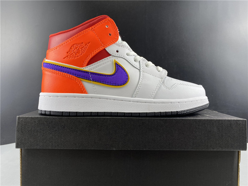 jordan 1 mid alternate multi-color (gs) - 554725-128