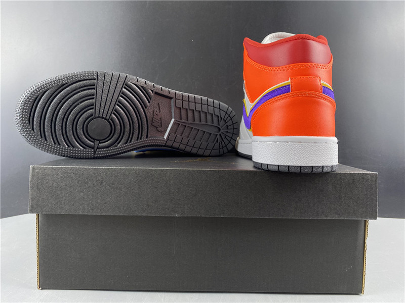 jordan 1 mid alternate multi-color (gs) - 554725-128