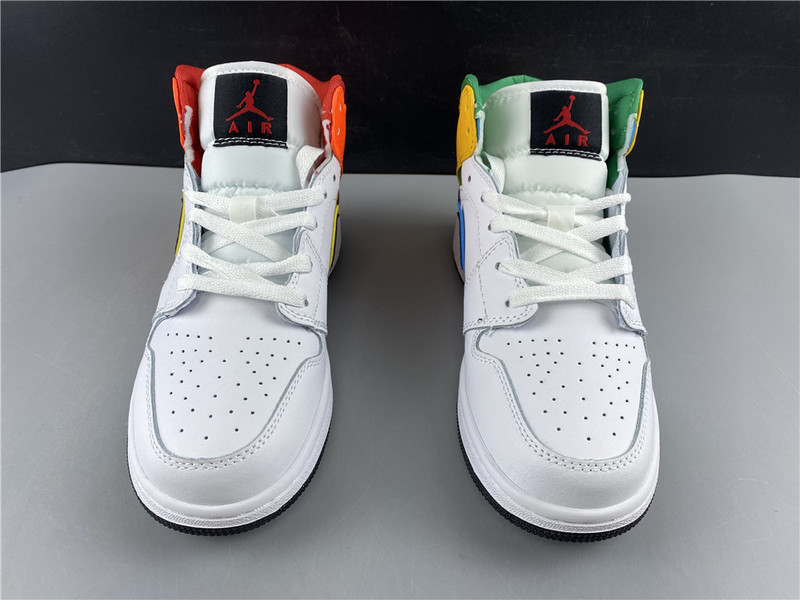 jordan 1 mid alternate multi-color (gs) - 554725-128
