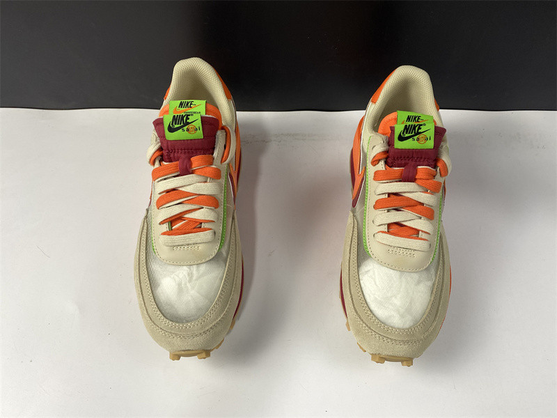 nike ldwaffle clot sacai net orange blaze - dh1347-100