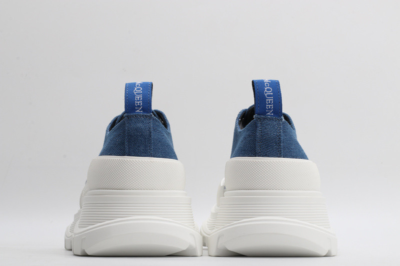 alex mcq tread slick lace up in blue