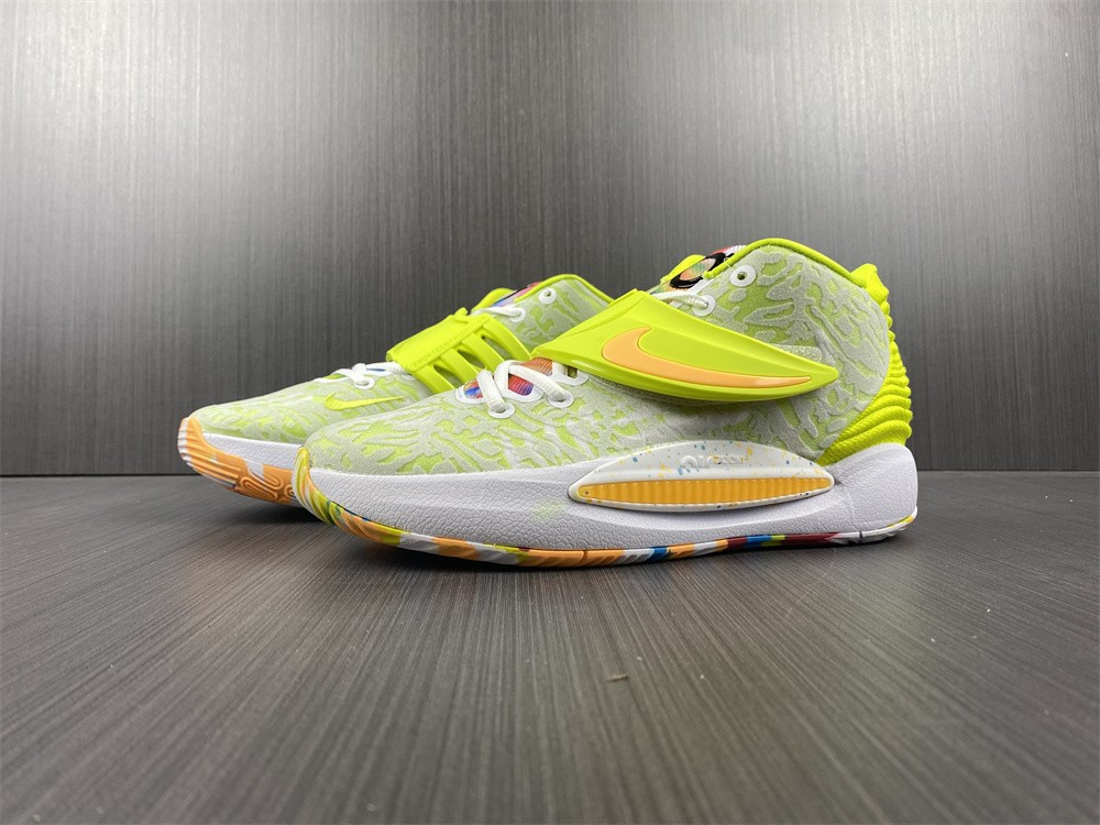 nike kd 14 white lime green - cz0170-101