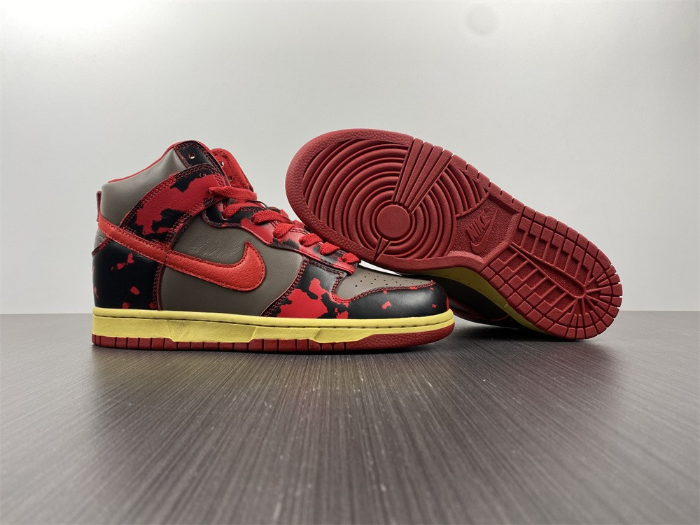 nike dunk high 1985 red acid wash - dd9404-600