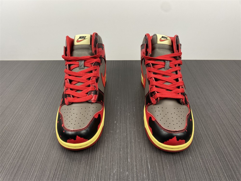 nike dunk high 1985 red acid wash - dd9404-600