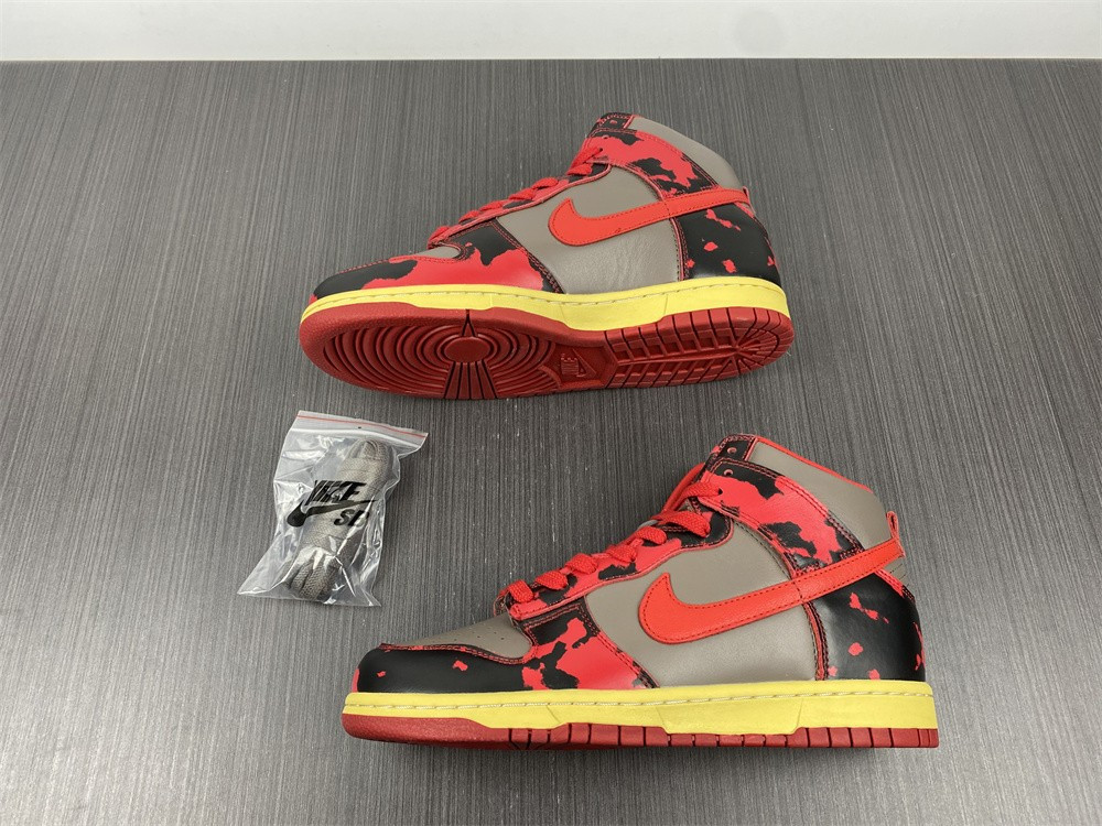 nike dunk high 1985 red acid wash - dd9404-600