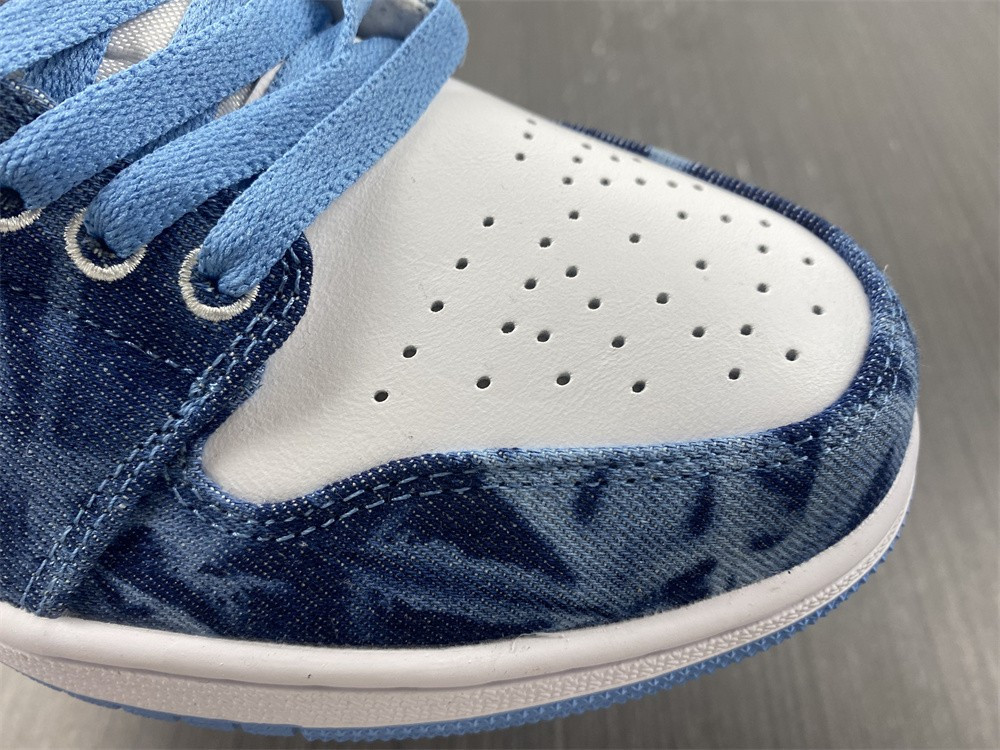 jordan 1 low washed denim (gs) - dm8947-100