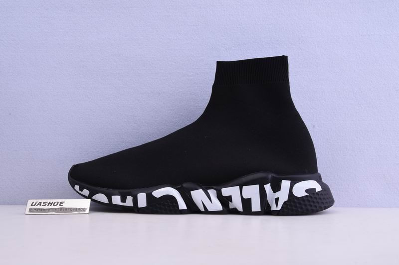 Ba*len*cia*ga speed trainer sneakers letter bottom