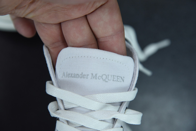 alex mcq tread slick boot in white