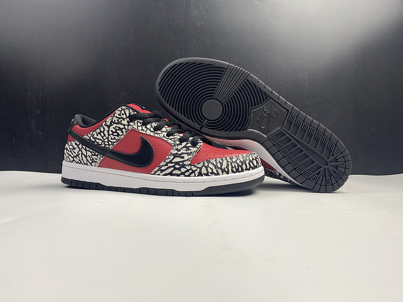 nike dunk sb low red cement (2012) 313170-600