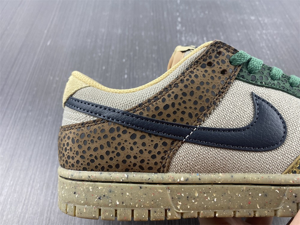 nike dunk low safari golden moss - dx2654-200