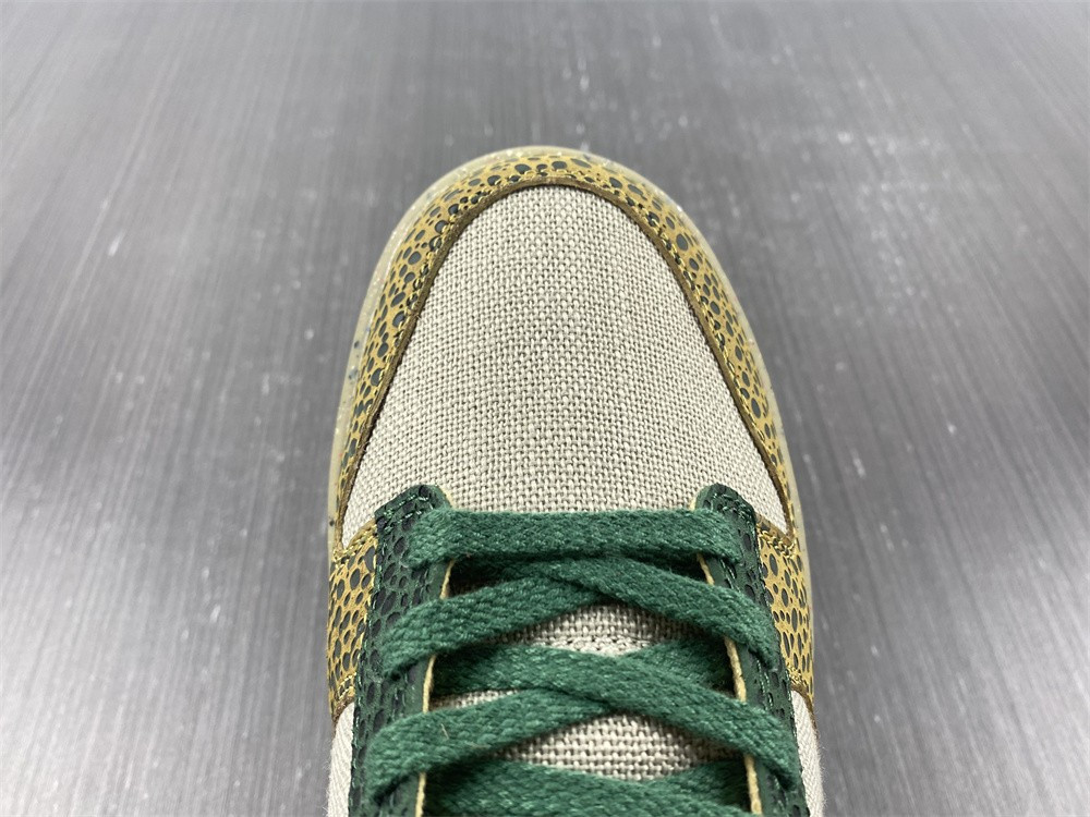 nike dunk low safari golden moss - dx2654-200