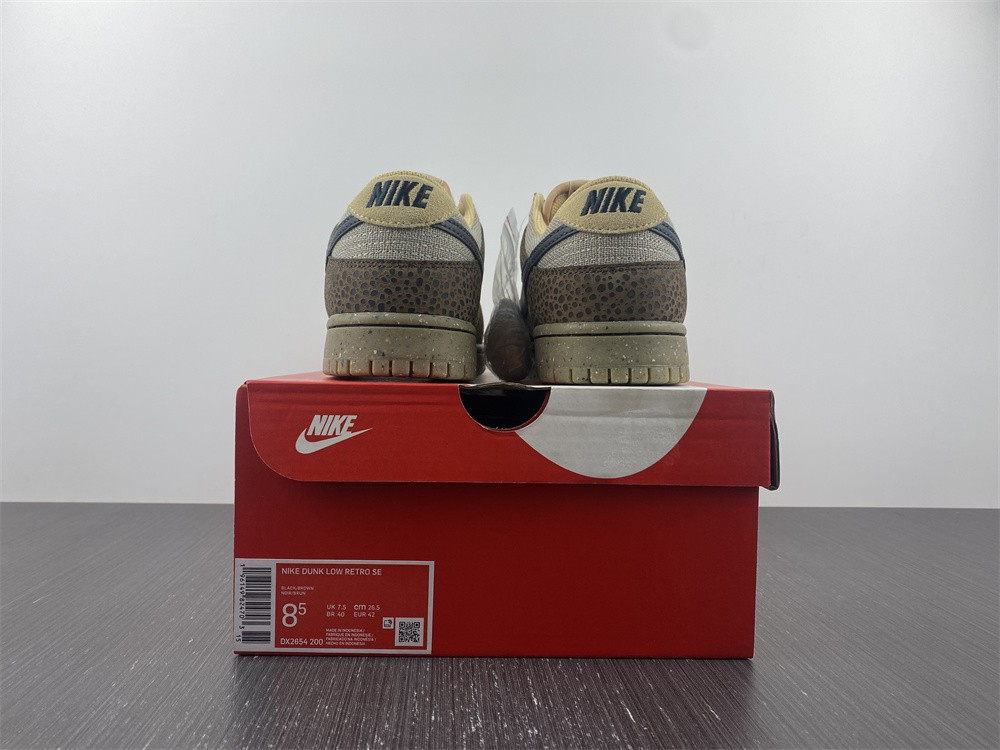 nike dunk low safari golden moss - dx2654-200