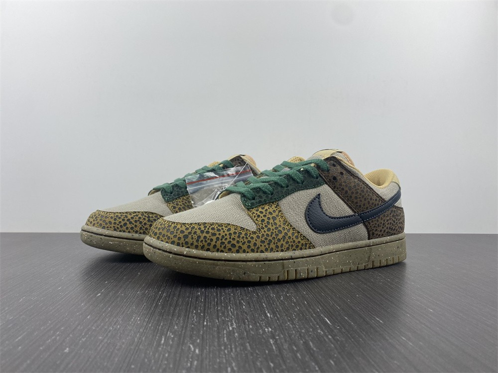 nike dunk low safari golden moss - dx2654-200