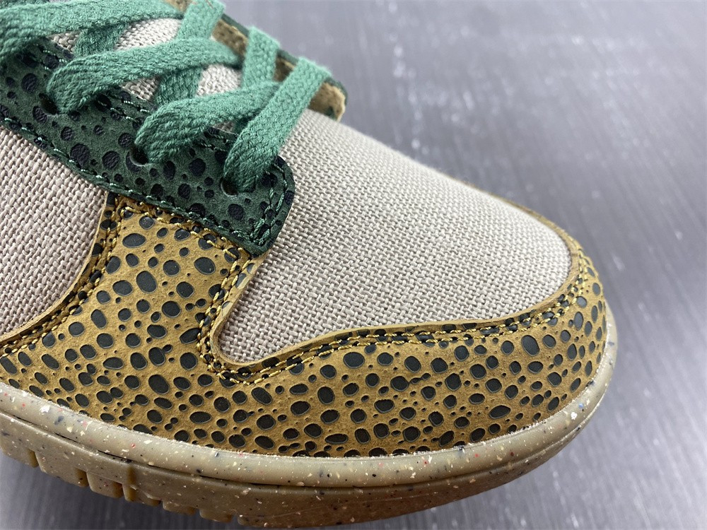 nike dunk low safari golden moss - dx2654-200