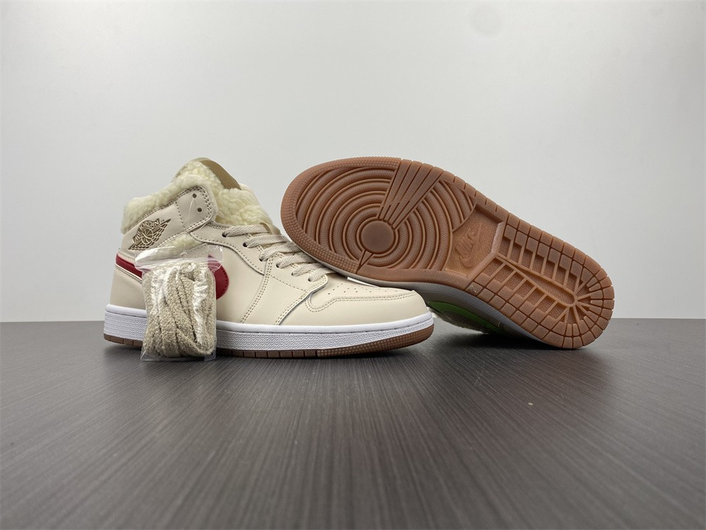 jordan 1 mid fleece pearl white (gs) - do2207-264