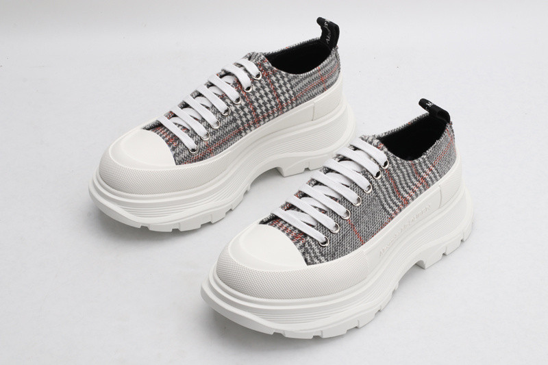 alex mcq tread slick lace up in plaid