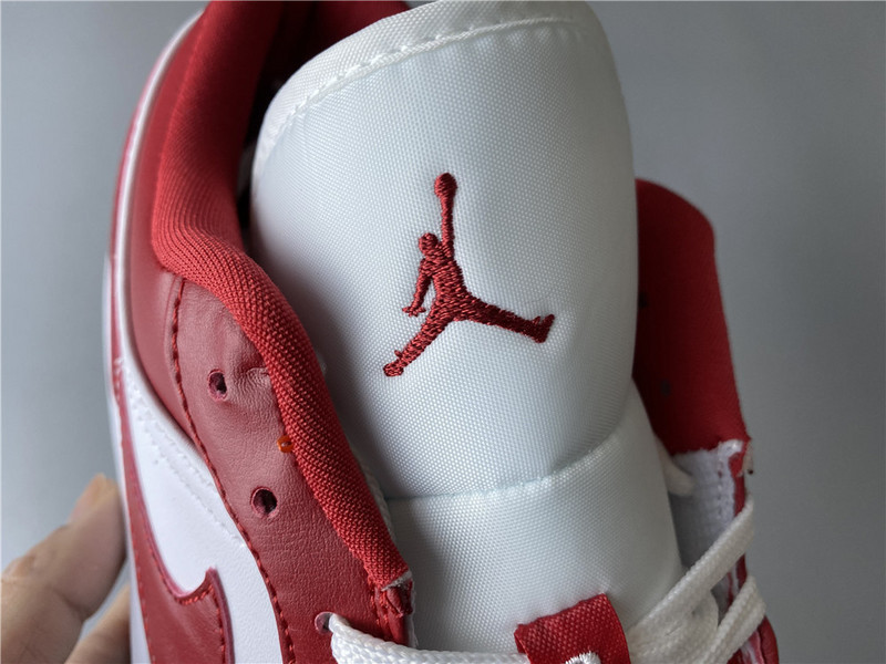 jordan 1 low gym red white - 553558-611