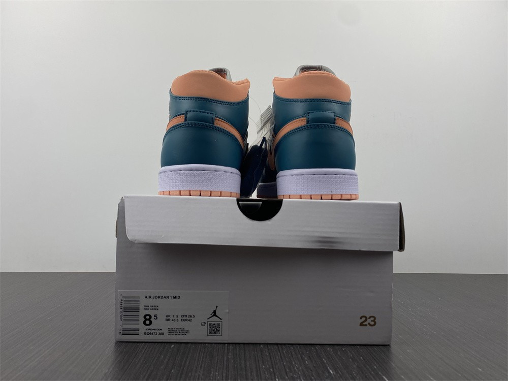 jordan 1 mid dark teal green (w) - bq6472-308