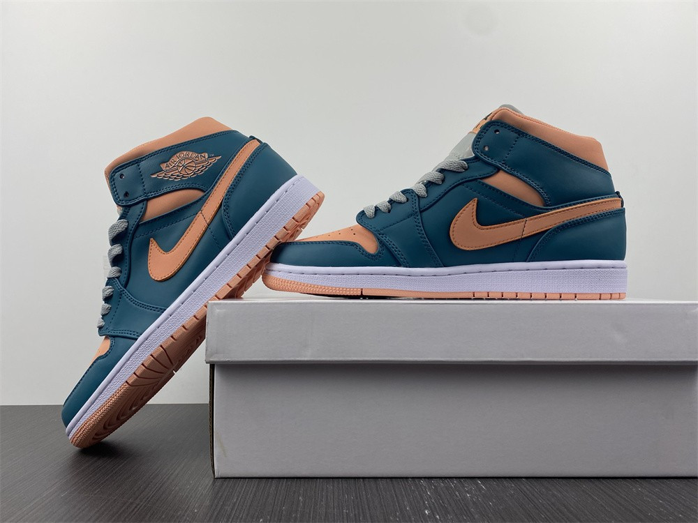jordan 1 mid dark teal green (w) - bq6472-308