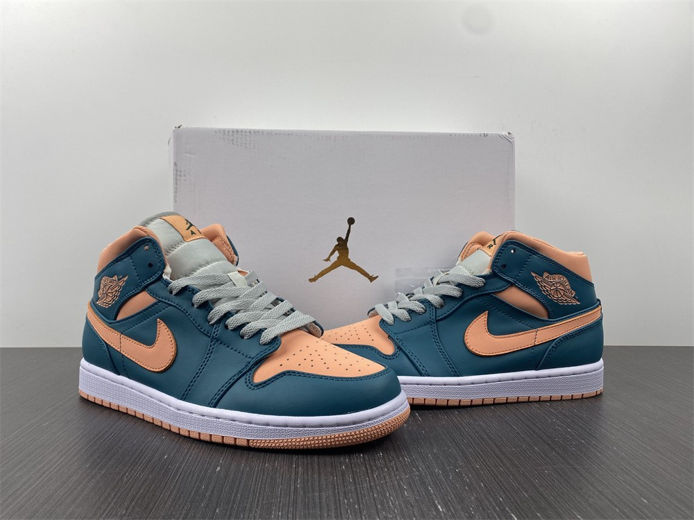 jordan 1 mid dark teal green (w) - bq6472-308