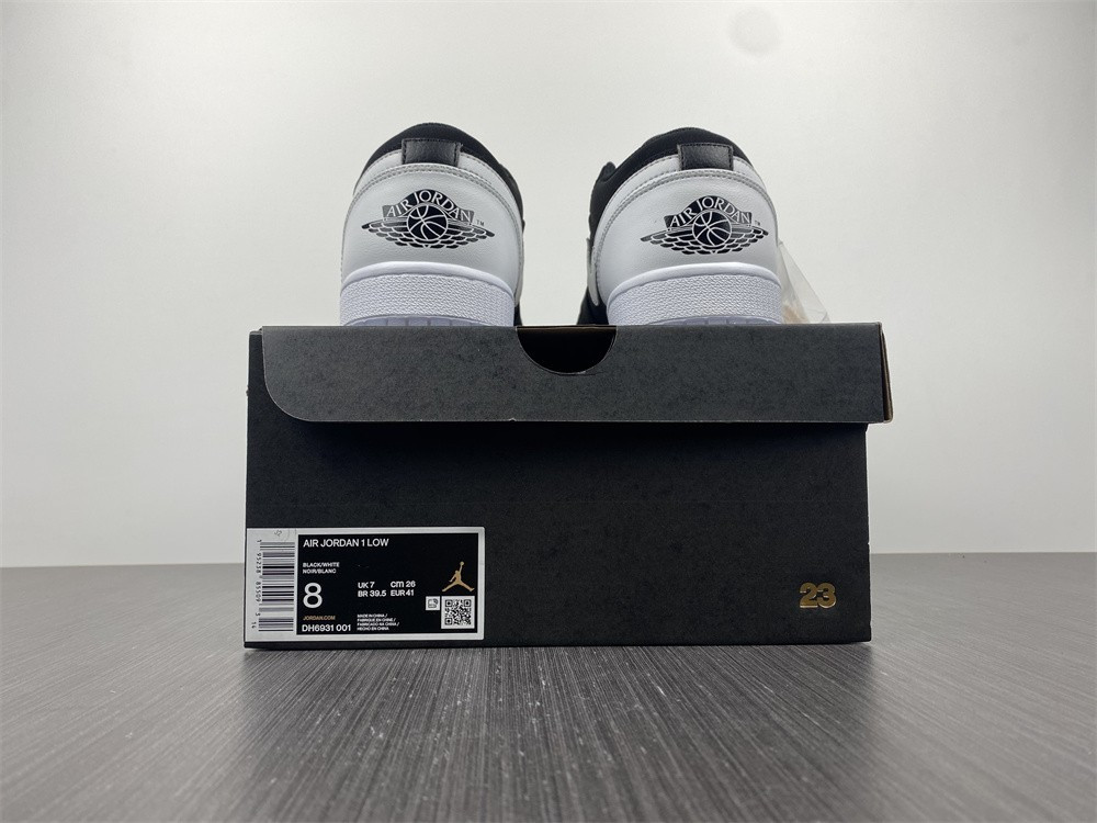 air jordan 1 low black white dh6931-001