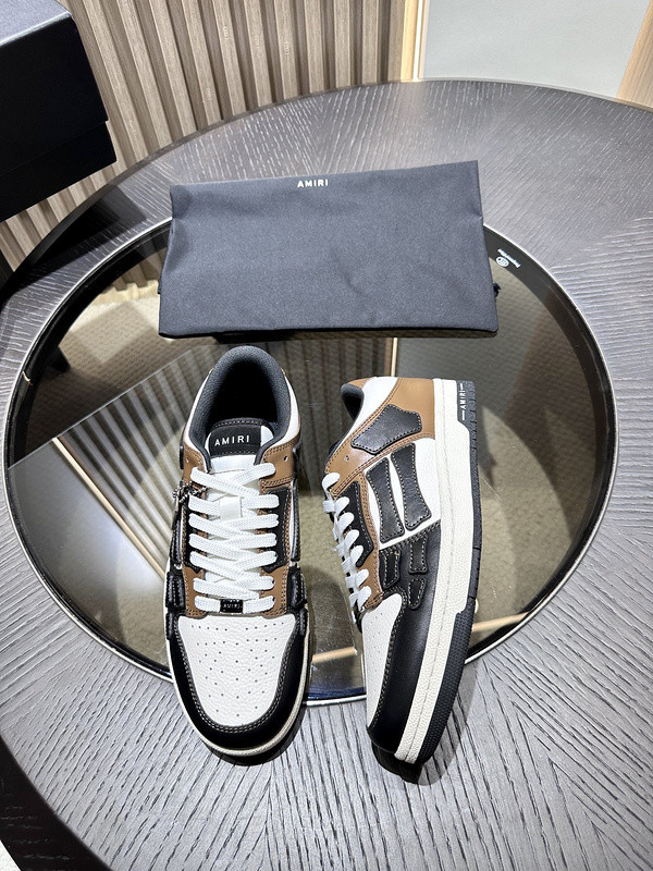 amiri skel top leather sneakers