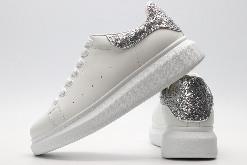 alexander mcqueen white sliver