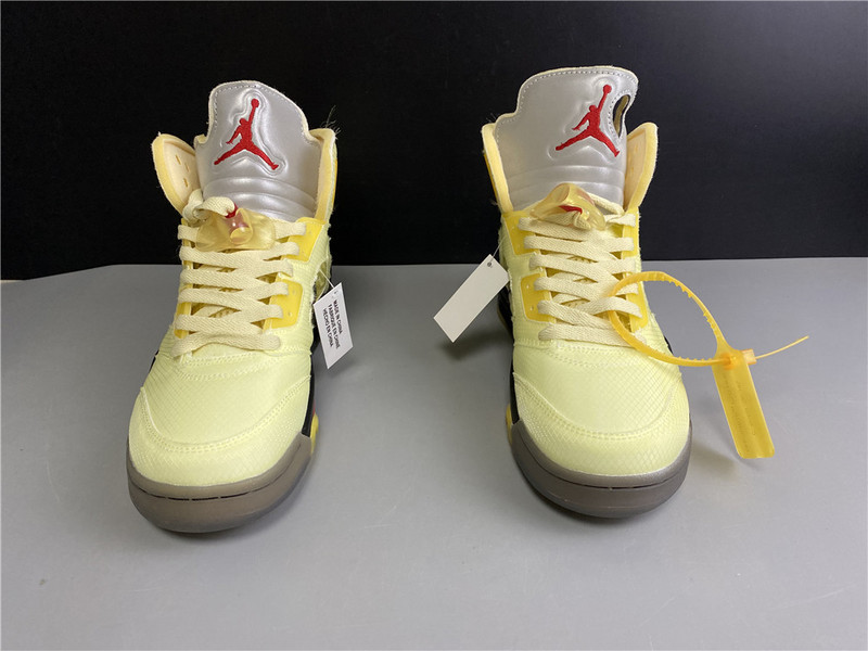owt x air jordan 5 “sail” dh8565-100