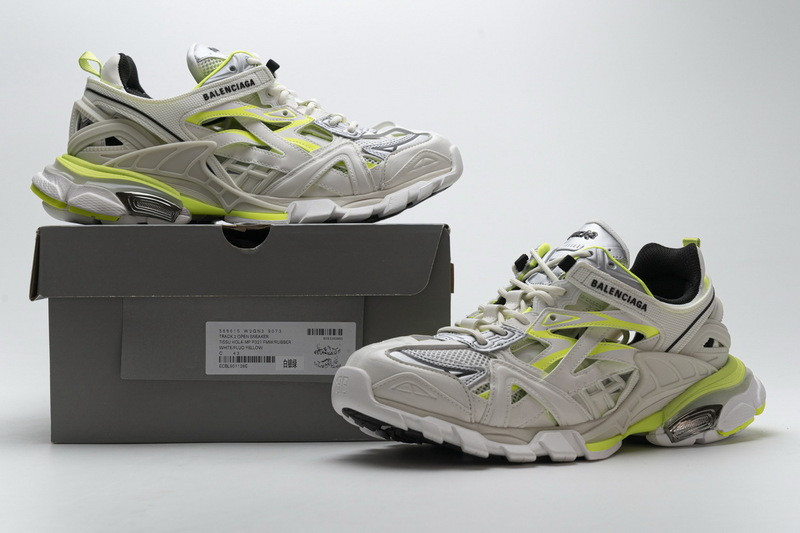 Ba*len*cia*ga track 2.0 white fluo yellow