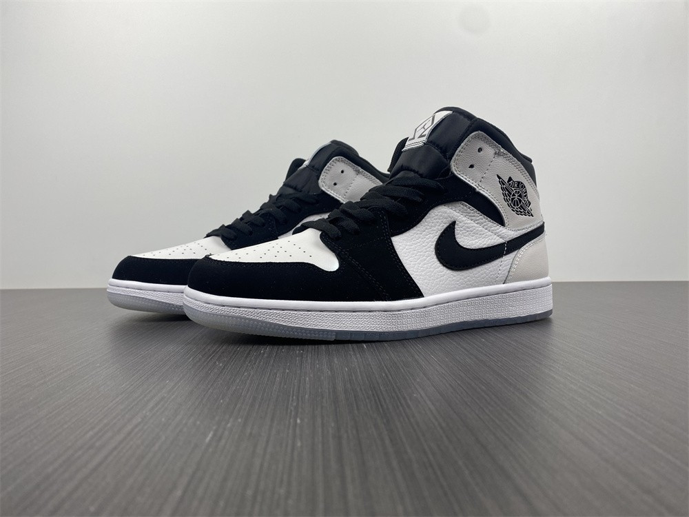 air jordan 1 mid white black diamond dh6933-100