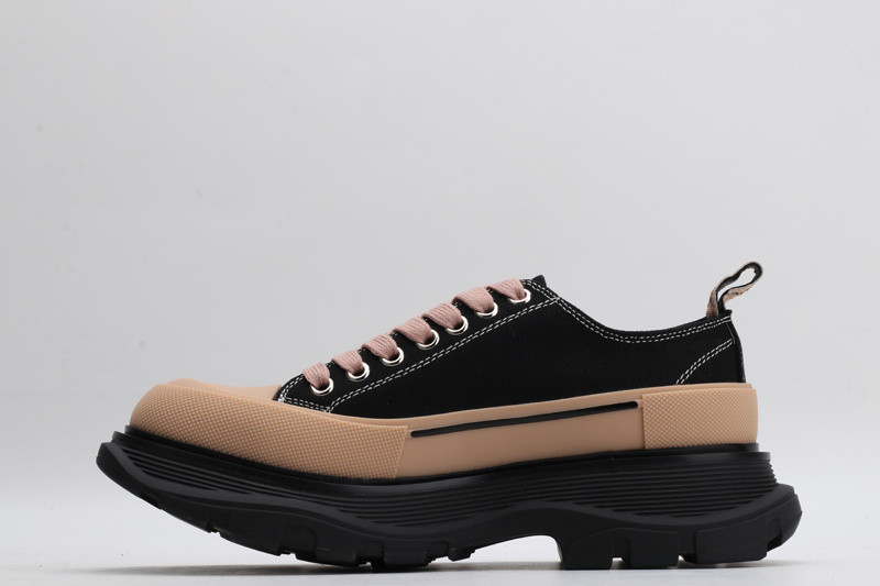 alex mcq tread slick lace up in black & brown
