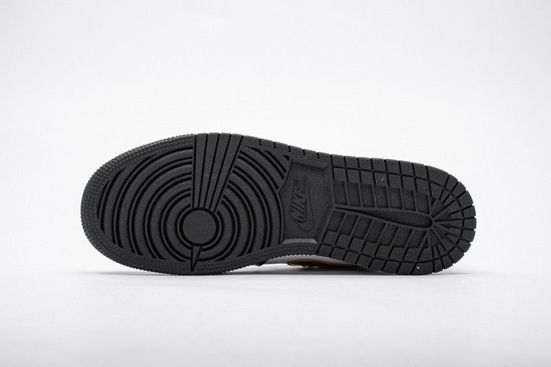 jordan 1 mid patent black white gold 852542-007