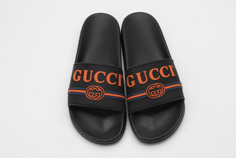G*u*i slides all black with "orange G*u*i"