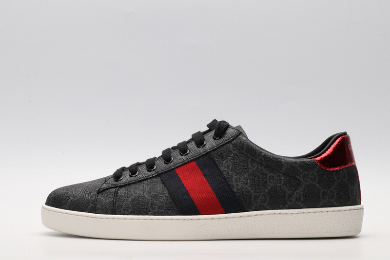 G*u*i ace embroidered low-top sneaker grey with stripe