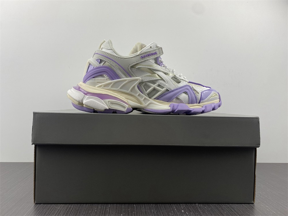 Ba*len*cia*ga track trainer 4.0 white &purple&grey