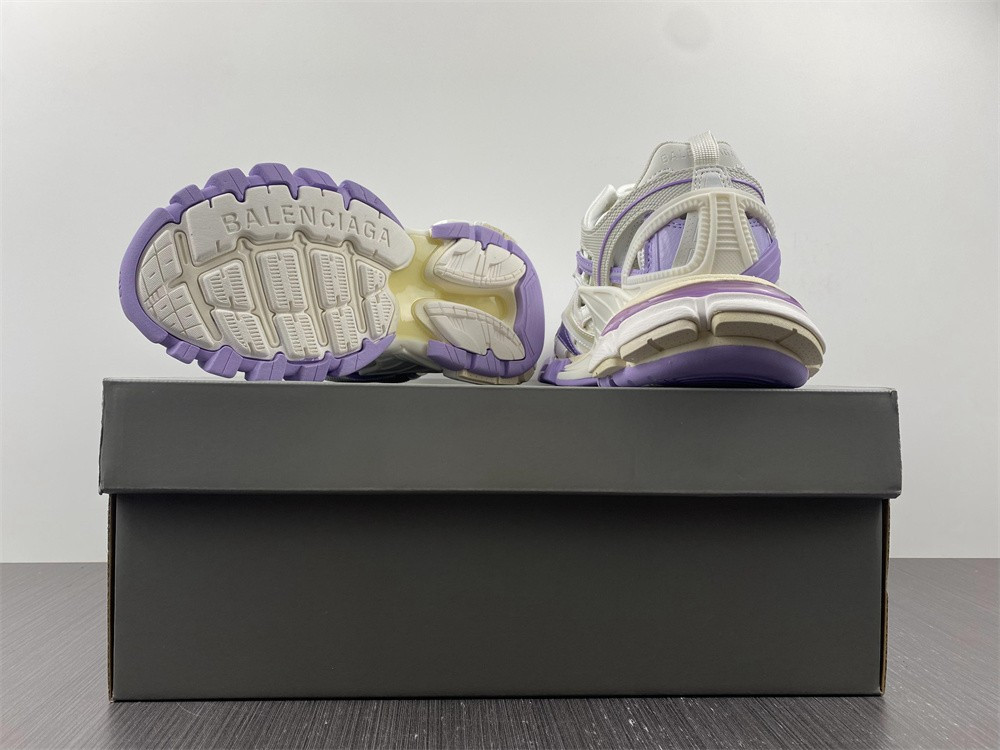 Ba*len*cia*ga track trainer 4.0 white &purple&grey