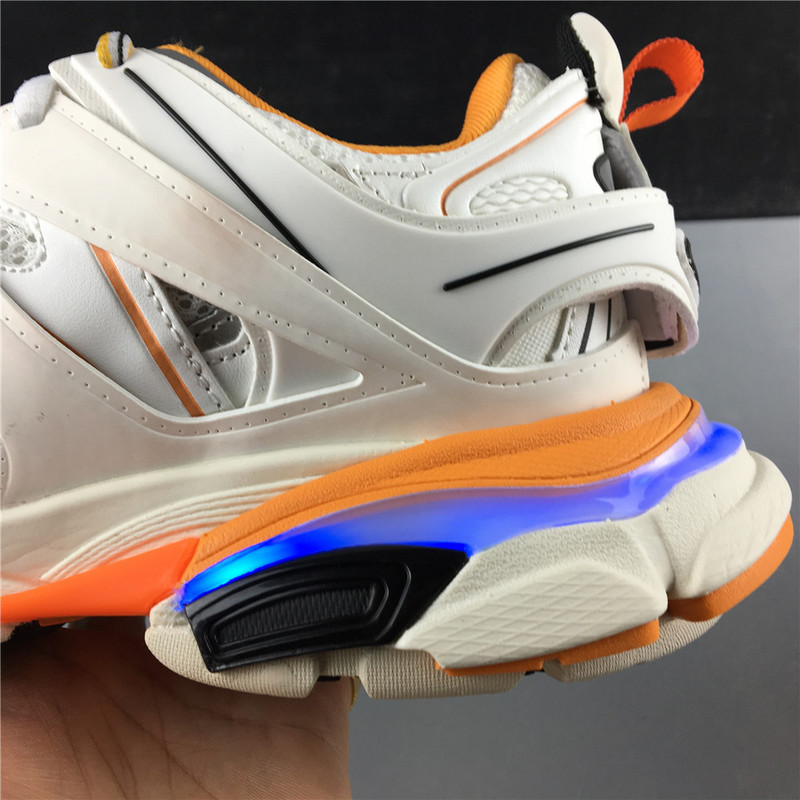 Ba*len*cia*ga 3.0 track trainer orange white with led