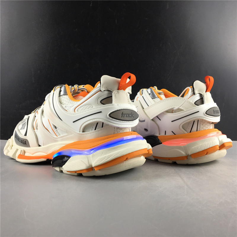 Ba*len*cia*ga 3.0 track trainer orange white with led