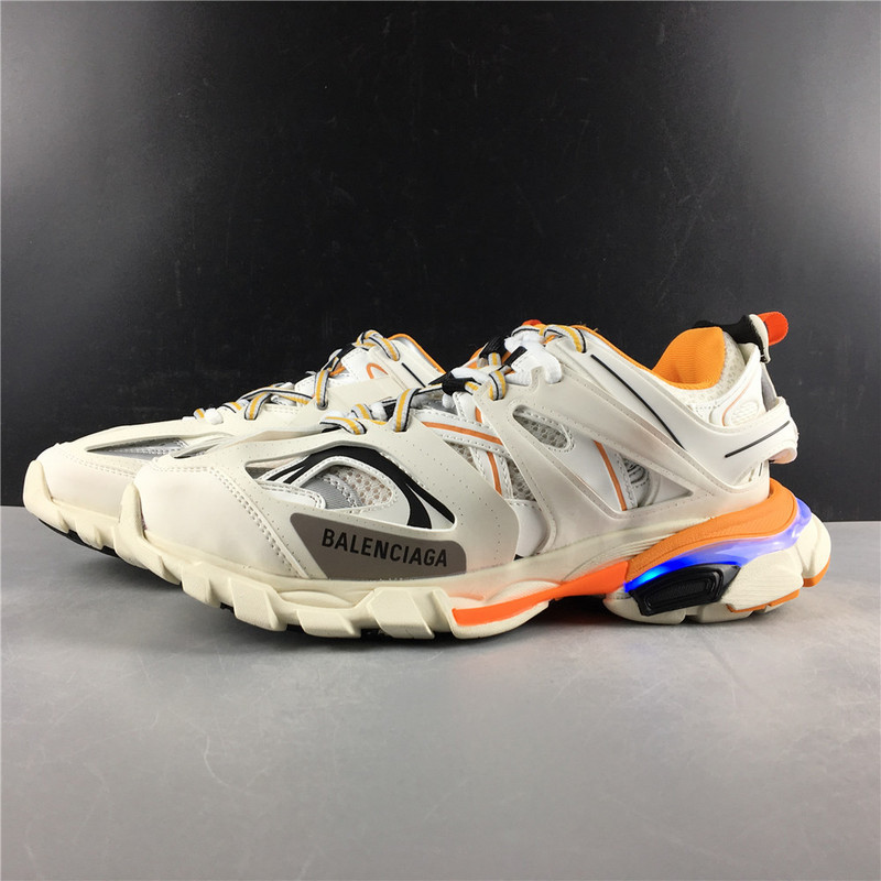Ba*len*cia*ga 3.0 track trainer orange white with led