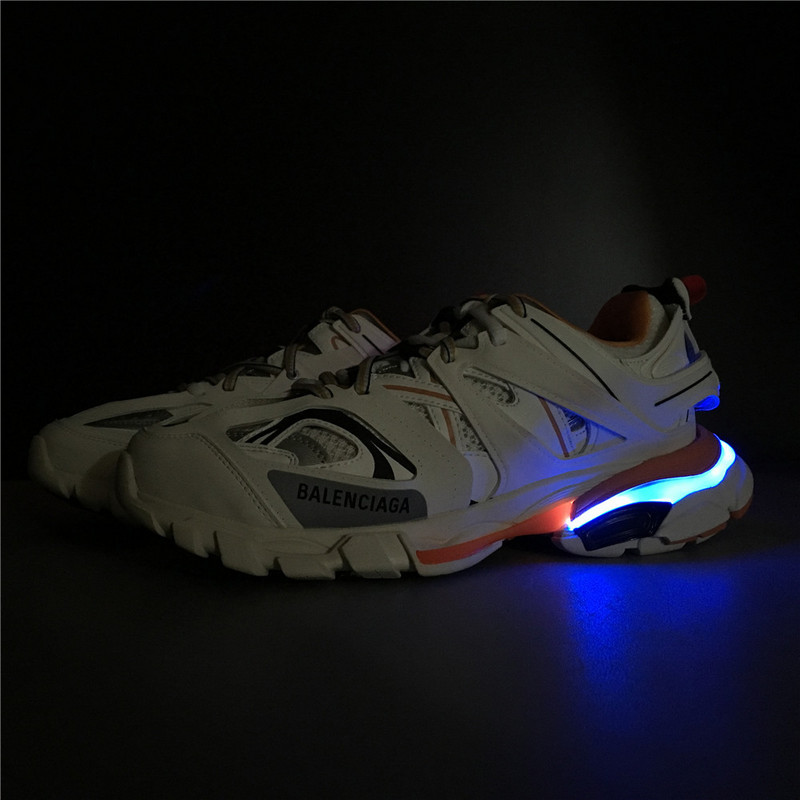 Ba*len*cia*ga 3.0 track trainer orange white with led