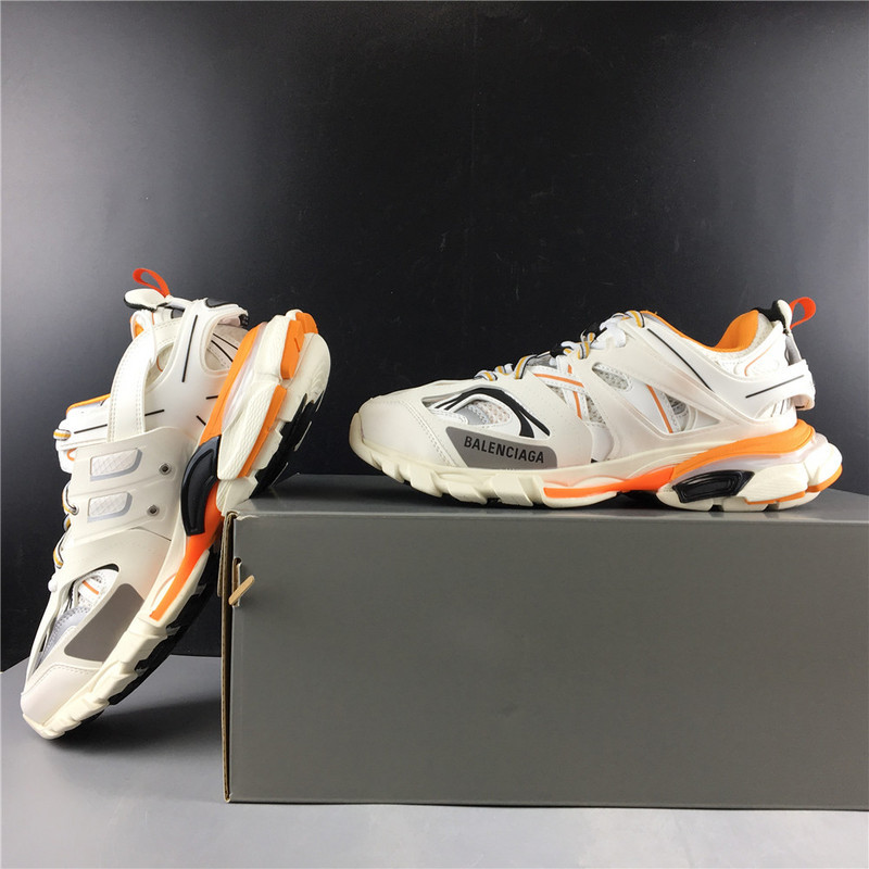 Ba*len*cia*ga 3.0 track trainer orange white with led