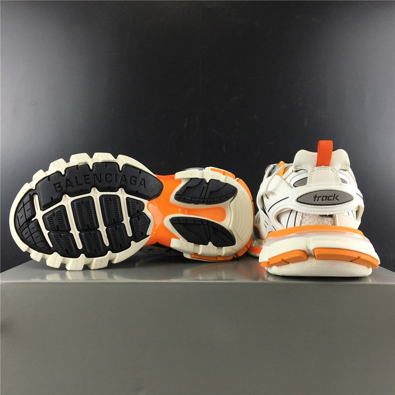Ba*len*cia*ga 3.0 track trainer orange white with led
