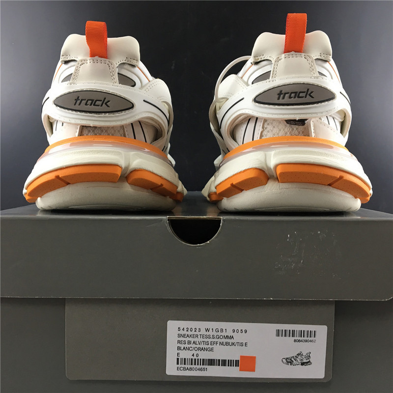 Ba*len*cia*ga 3.0 track trainer orange white with led
