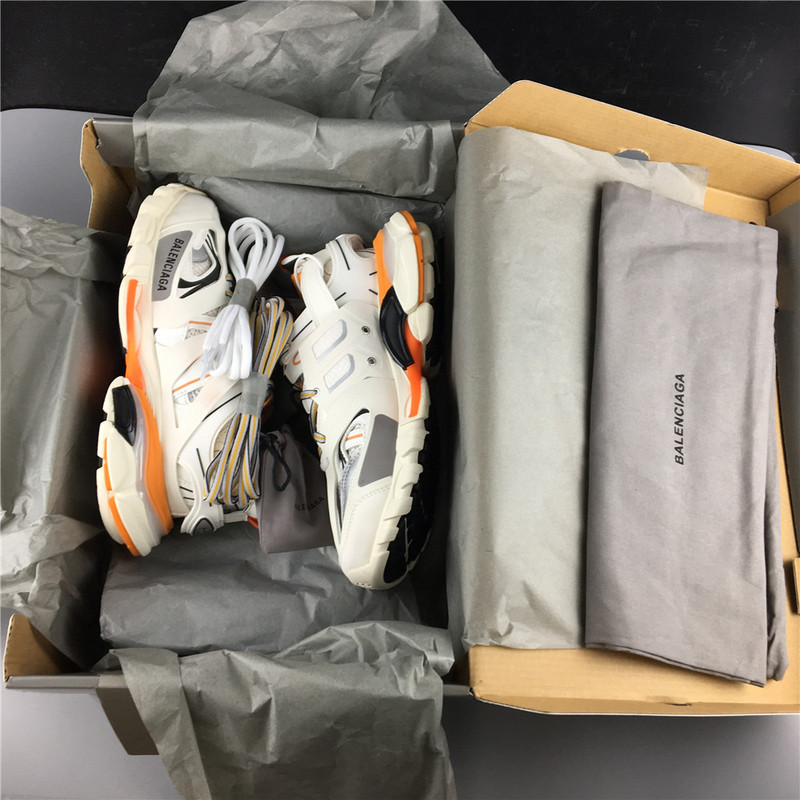 Ba*len*cia*ga 3.0 track trainer orange white with led